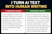 humanize ai generated content into natural human writing
