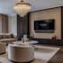 living room, kitchen, bedroom, bathroom, laundry room 3d rendering