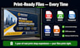 design print ready banner, poster, and visiting card