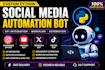 create custom instagram API, tiktok, youtube and twitter x automation bot