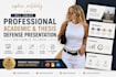 create professional academic and thesis defense presentation editable slides
