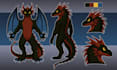 draw custom fursona reference sheet, furry  and protogen art
