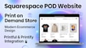 create custom squarespace print on demand ecommerce website
