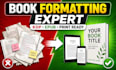 be your book formatter, ebook formatting, kindle publishing for kdp, instaspark