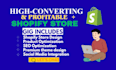 build shopify website, design or redesign shopify store, dropshipping store