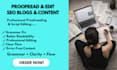 proofread and edit SEO blogs and website content