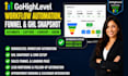 setup gohighlevel workflow automation, funnel and ghl snapshot