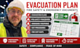 create evacuation plan, fire safety emergency response and exit procedures