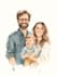 make watercolor family portrait