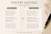 line edit, polish, and refine your poetry professionally