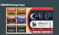 create custom pokémon game UI design, hud, battle screen and background scene