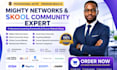 mighty networks course website, elearning community, skool community setup