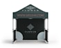 design modern canopy tent, feather flag and  back drop