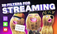 create 3d vtuber ar filter for snap camera and lens studio ready stream