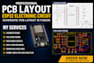 design pcb layout,esp32 electronic circuit, schematic pcb layout in fusion 360