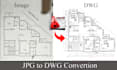 convert PDF, sketch, image to autocad drawing