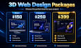 design a modern 3d website or responsive web app