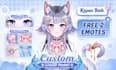 design vtuber stream overlay emotes and twitch youtube streaming assets