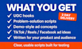 write ugc ad scripts and hooks for your shopify product