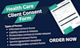write client consent forms, waivers, and legal agreement documents