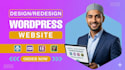 design redesign wordpress website, website development as a full stack developer