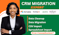remove duplicate contacts, migrate CRM data to odoo, hubspot,pipedrive,airtable