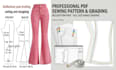 create printable PDF sewing patterns and pattern grading for clothing garments