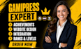 customize wordpress gamipress lms website setup woocommerce point reward