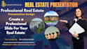 design professional real estate presentation, pitch deck, and property list