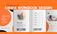 design canva workbook, bifold and trifold brochure redesign educational workbook