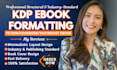 kdp paperback book formatting layout design for lulu print and kindle publishing
