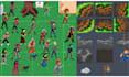 create real 8 bit 16 retro pixel art game boy rpg potrait icons sprites tilemap