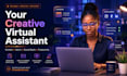be your creative executive virtual assistant, social media manager VA