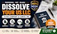 dissolve your US llc, close company, and cancel ein fast