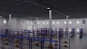 optimize 2d warehouse layout,factory render,balance storage capacity,exterior 3d