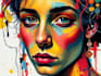 paint abstract art portrait based on your personality