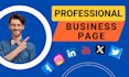 create and setup business page for all social media