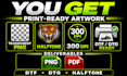 prepare your logo artwork for dtf dtg halftone print ready t shirt design