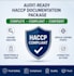 create haccp food safety system and documentation