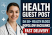 do guest posts on health websites