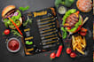 do food menu design, restaurant menu design, food flyer