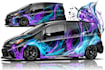 design modern car, van wrap design,