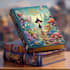 design a vibrant illustrated cartoon book cover
