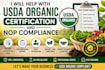 help with usda organic certification and nop compliance