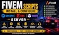 install and configure fivem scripts qbcore esx qbox server