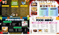 design a modern restaurant, bar, salon menu within 24 hours