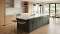 create shaker cabinet island kitchen archviz in prokitchen perspective view