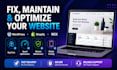 maintain, fix bugs, and optimize your wordpress shopify or wix website