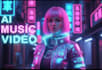 create cinematic ai music video, anime, rap, trippy visualizer