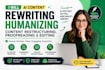 ai content rewriting humanizing, content restructuring, proofreading and editing